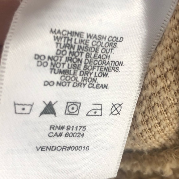 *Fila Sherpa Full Zip Jacket Tan Black Red Mens Small - Picture 7 of 9